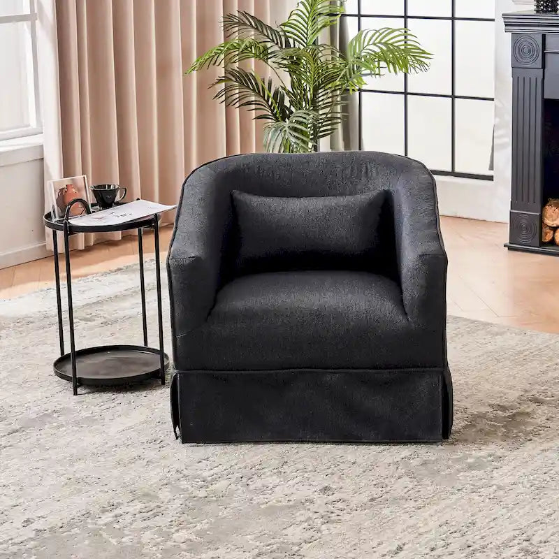 Fauteuil pivotant avec ottoman, Fauteuil d'appoint pivotant pour salon