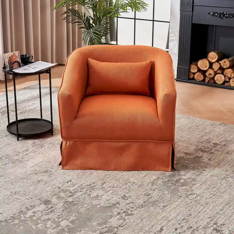 Fauteuil pivotant avec ottoman, Fauteuil d'appoint pivotant pour salon