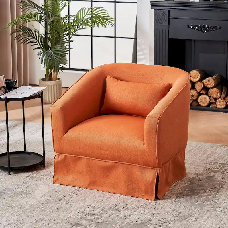 Fauteuil pivotant avec ottoman, Fauteuil d'appoint pivotant pour salon