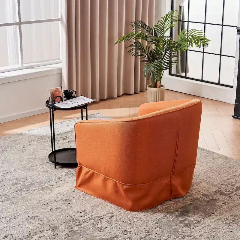 Fauteuil pivotant avec ottoman, Fauteuil d'appoint pivotant pour salon