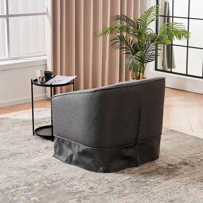 Fauteuil pivotant avec ottoman, Fauteuil d'appoint pivotant pour salon