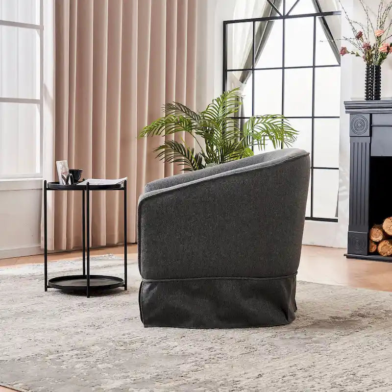 Fauteuil pivotant avec ottoman, Fauteuil d'appoint pivotant pour salon
