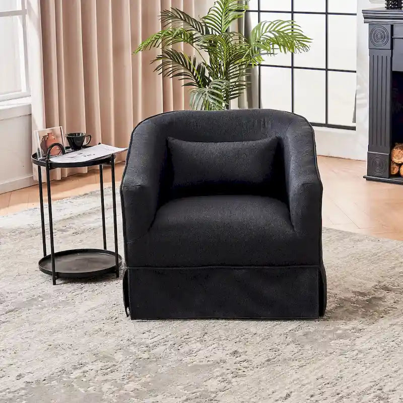 Fauteuil pivotant avec ottoman, Fauteuil d'appoint pivotant pour salon