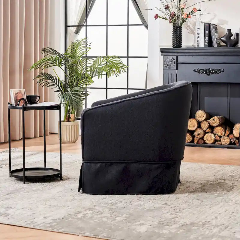 Fauteuil pivotant avec ottoman, Fauteuil d'appoint pivotant pour salon