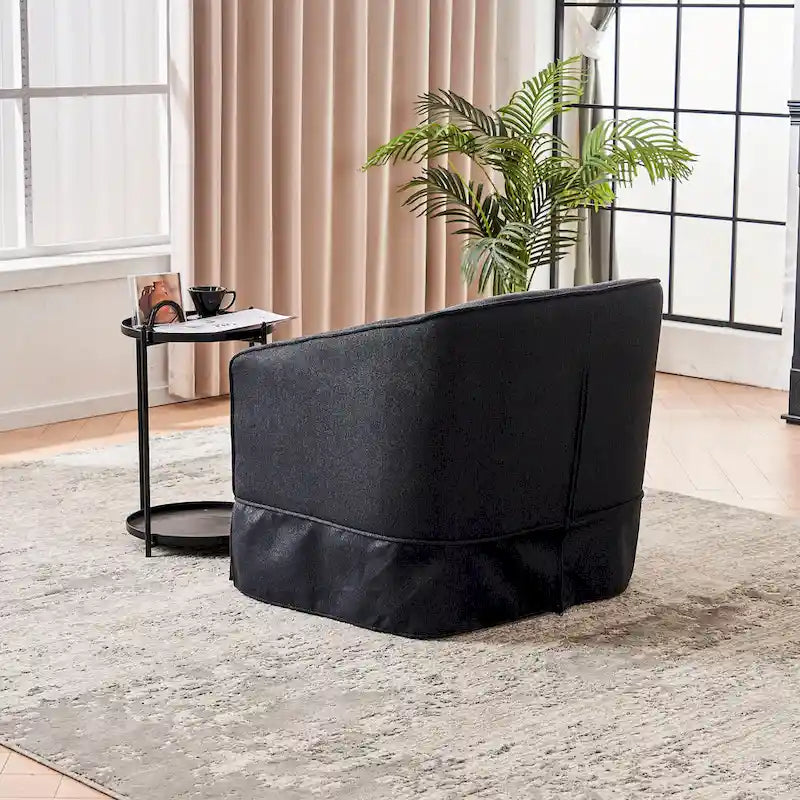 Fauteuil pivotant avec ottoman, Fauteuil d'appoint pivotant pour salon