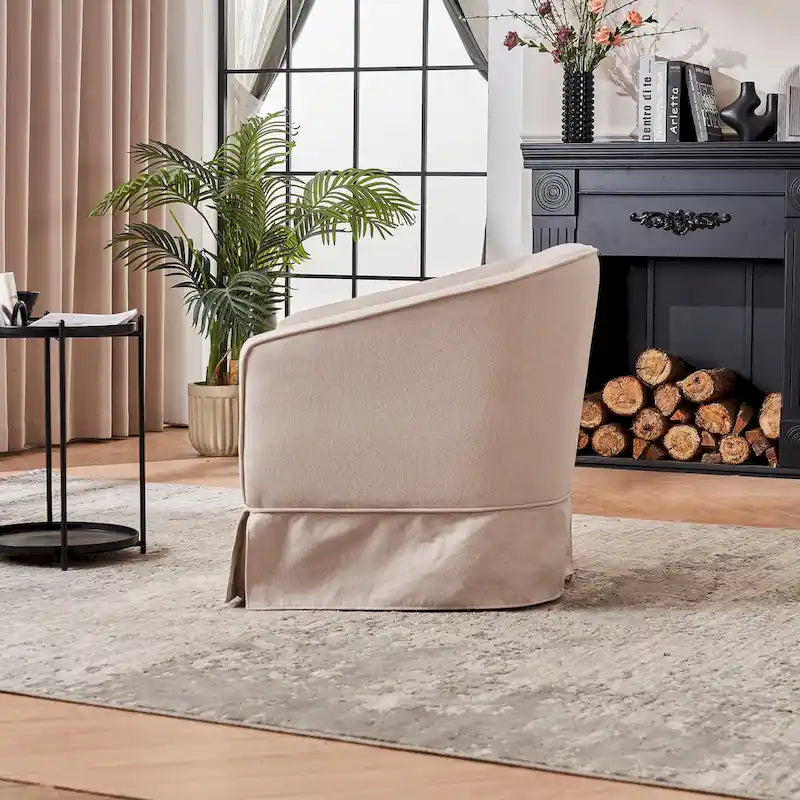 Fauteuil pivotant avec ottoman, Fauteuil d'appoint pivotant pour salon