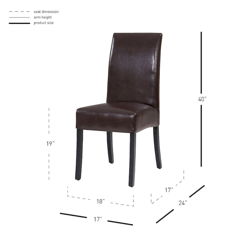 Chaise de salle à manger en cuir