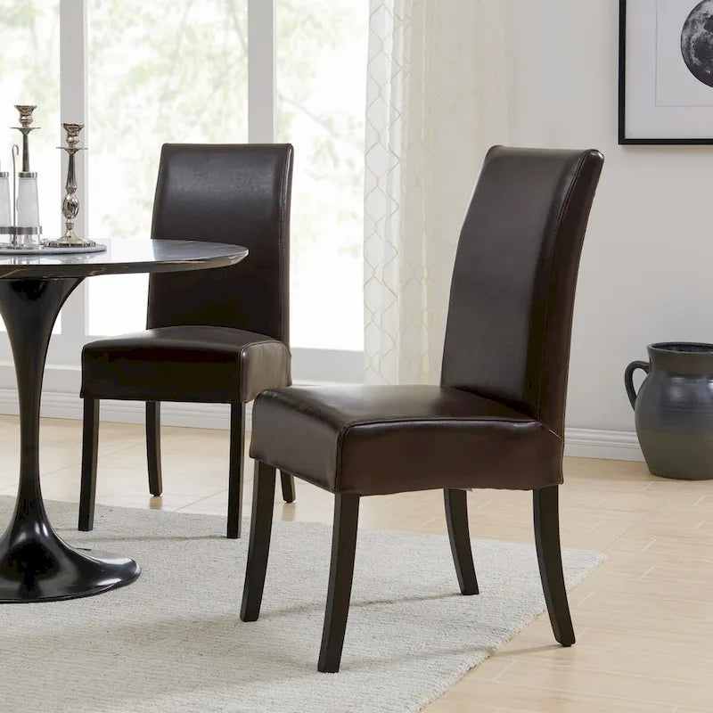 Chaise de salle à manger en cuir
