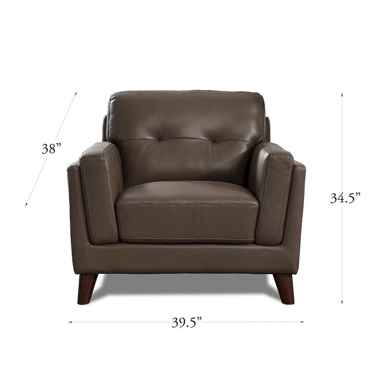 Fauteuil en cuir avec mousse à mémoire de forme et ressorts