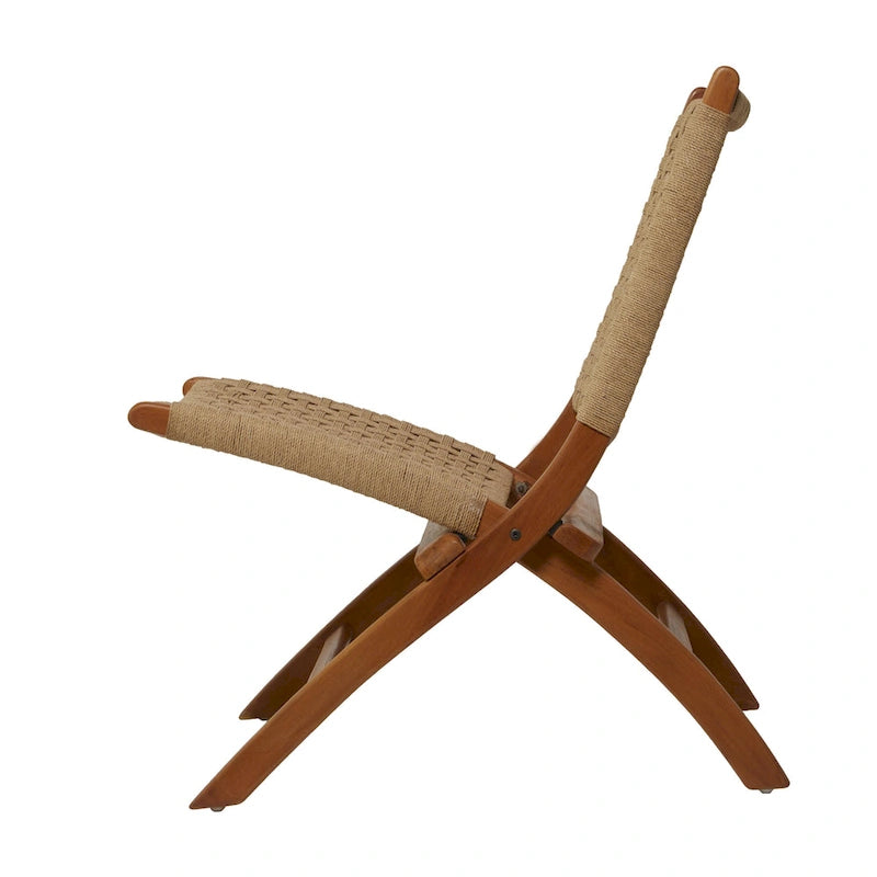 Fauteuil d'appoint tissé fait à la main en bois pour salon – Marron ou Noir
