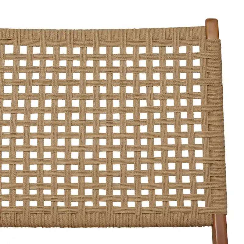 Fauteuil d'appoint tissé fait à la main en bois pour salon – Marron ou Noir